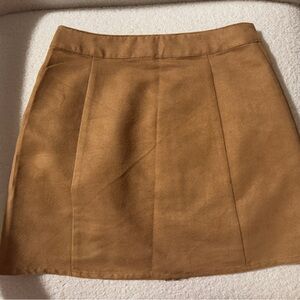 Vegan suede mini skirt